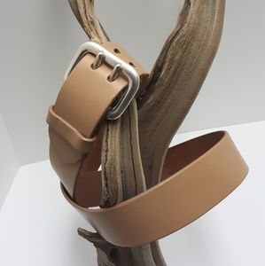 TAN LEATHER BELT DOUBLE NOTCH  M